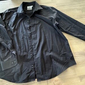 Mens Long Sleeve Off Black button down shirt size XL GoodFellow & Co.